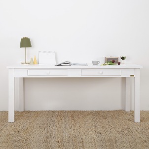 [주말특가][White] 1800 원목 와이드 책상 테이블