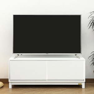 [주말특가][Loydn White] 고무나무 원목 티비다이 TV 거실장 1200
