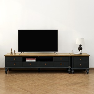 [일주일특가]바네스데코 프로빈 엔틱 티비 TV 1800 거실장 세트 (높이 52cm)