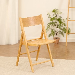 [Loydn Retro] 리츠 고무나무 원목 접이식 의자