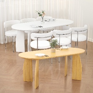 바네스데코 비하인 주방 6인용 고무나무 원목 식탁 테이블 1800