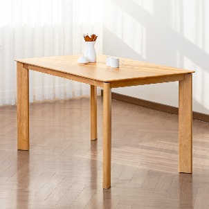 바네스데코 로이든 라넨스 주방 4인용 6인용 고무나무 원목 식탁 테이블 1400/1800