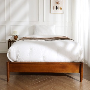 바네스데코 로이든 모렌 무헤드 고무나무 원목 평상형 슈퍼싱글 침대 프레임 SS 기본형 (깔판선택)