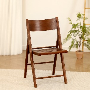 [Loydn Dark] 리츠 고무나무 원목 접이식 의자